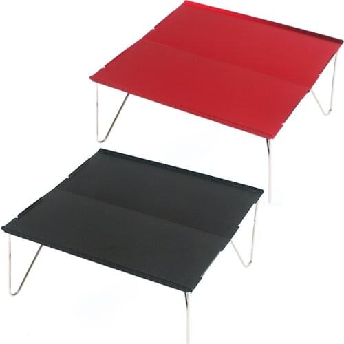 Outdoor Foldable Table Camping Outdoor Furniture Computer Bed Tables Picnic Aluminium Alloy Light Folding Desk with Carry Bag