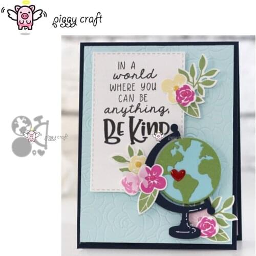 Piggy Craft metal cutting dies cut die mold 5Pcs Earth instrument Scrapbook paper craft album card punch knife art cutter die