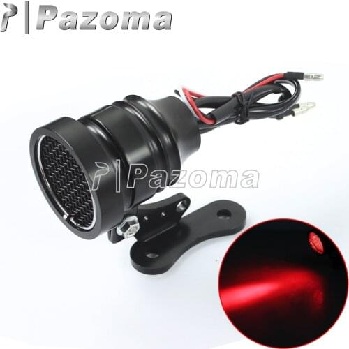 Universal Black Red Aluminum 12V LED Motorbike Motorcycle Brake Tail Light Aluminum Fit For Harley Chopper Bobber Cafe Racer