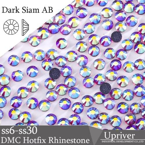 Upriver Dark Siam AB SS6-SS30 DMC Hotfix Rhinestones Loose Glitter Strass Stones