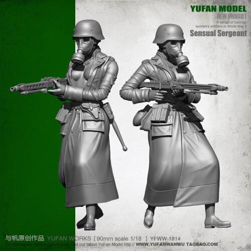 YUFAN Model 1/18 Resin Figure Kits Sexy beauty resin soldier Self-assembled YFWW-1814