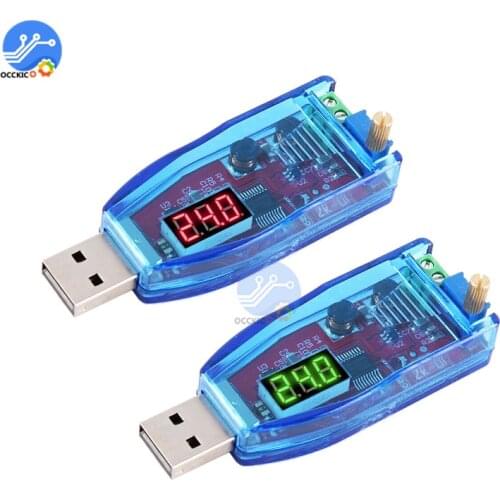 1PCS DC-DC USB Adjustable Boost/Buck Charger Module 5V to 1-24V Step up/down LED Digital Display for Battery Chargers