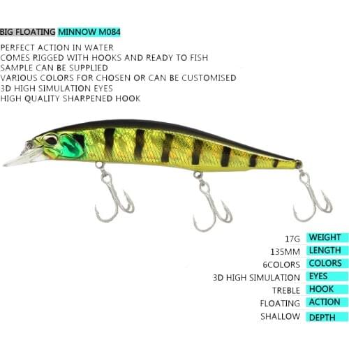 1PCS Fishing Lures 130mm/16.6g Sinking Hard Bait Artificial Wobblers Plastic bug a salt Pesca Fishing Dolls Tackle Accessaries