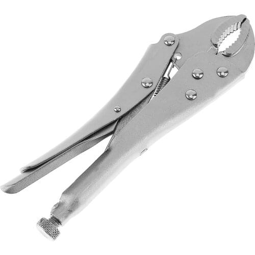 10 Inch 45# Steel Vigorously Flat Pliers with Smooth Handle and Round Clamp Mouth Fast Fixing Clamp Hand Tools for Screw Fixed