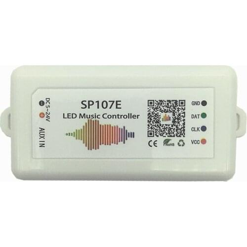 10 PCS SP107E LED Controller WIFI Bluetooth Pixel IC SPI Music by Phone APP For WS2812 SK6812 SK9822 RGBW APA102 Strip DC5-24V