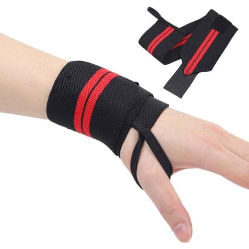 2 pieces Adjustable Wristband Elastic Wrist Wraps Bandages for Weightlifting Powerlifting Breathable Wrist Support