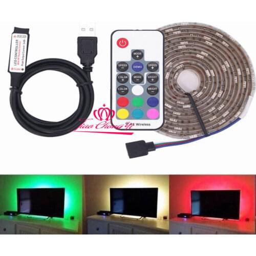 DC5V 5050 RGB LED Strip USB LED Light Strips Flexible Tape 1-5M IP20 and IP65