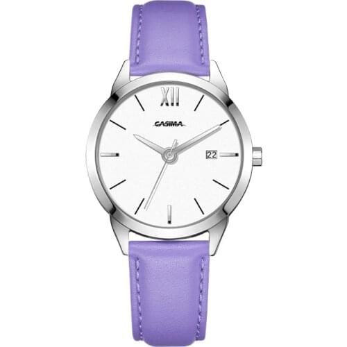 CASIMA Luxury Brand Watches Women Fashion Beauty Table Casual Female Quartz Wrist Watch Leather Band Calendar Waterproof #2625