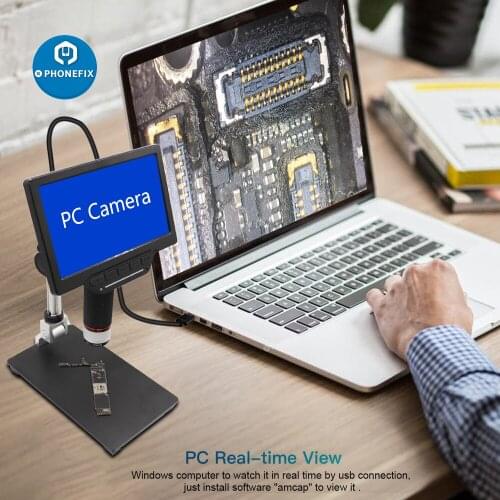 4.3 inch LCD Digital USB Microscope Endoscope Record 1000X Magnification Zoom Storage Camera Video Recorder PCB Soldering Repair