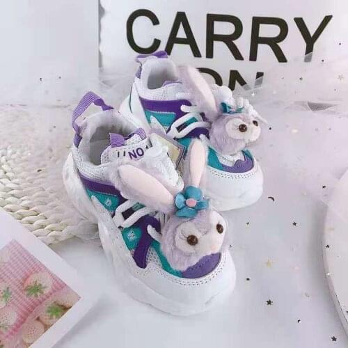 Disney childrens cartoon non-slip breathable casual shoes student soft-soled running shoes boys and girls flat sneakers