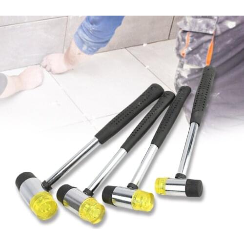 Double Face Tap Rubber Hammer 25mm 30mm 35mm 40mm 45mm Multifunctional Glazing Window Beads Hammers Nylon Head Rubber Mallet