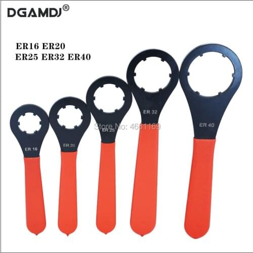1 pcs ER16 ER20 ER25 ER32 ER40 nut wrench O-wrench ER nut collet milling cutter lathe tool, special wrench for tightening nut