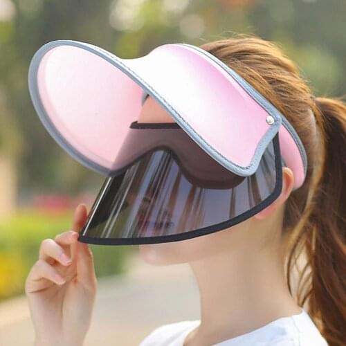 Summer Unisex Outdoor Sports Topless Anti-UV Cap Sun Visor Hat Breathable Ice Silk Sunhat for Sports Shopping Party Travelling