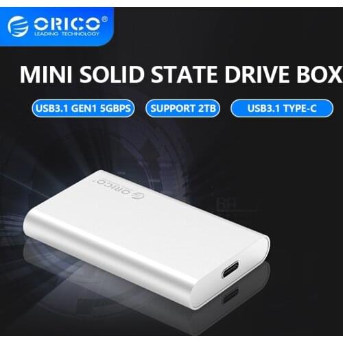 ORICO Type-C Mini mSATA SSD Enclosure ORICO mSATA solid state mini-type-C mobile hard disk box SSD hard disk shell high speed US