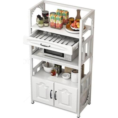 Kitchen Shelf Floor Multi-layer Storage Shelf Household Multi-function Microwave Oven, Dish Tray Storage Cabinet