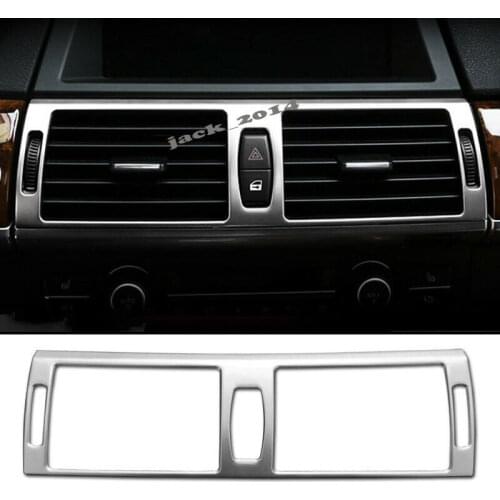 Matt Console Front Middle Air Vent Outlet Frame 1pcs Fit for BMW X5 E70 2007-2013