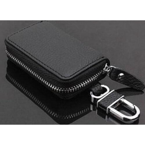 Men Women Key Holder Hanger Case Leather Keychains Pouch Bag Car Wallet Key Ring