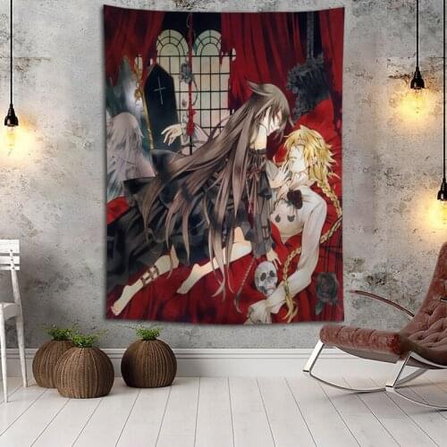 Hot Sale Custom Pandora Hearts Printed Tapestry Background Decorative Tapestry Various Sizes Wall Hanging Decor