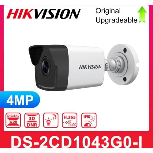 Hikvision 4MP POE IP camera DS-2CD1043G0E-I and DS-2CD1043G0-I H.265 IR30m IP67 security cctv Bullet network web Camera