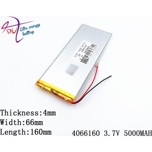 Polymer battery 4066160 3.7V 5000MAH 4065160 smart home MP3 speakers Li-ion battery for dvr,GPS,mp3,mp4,cell phone,speak