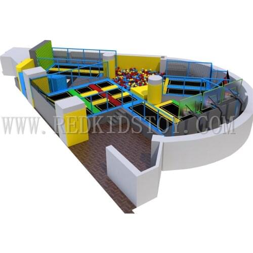 Shipped to Bolivia ASTM Certificated Multi-functional Trampoline Park With Amazing Spider Wall