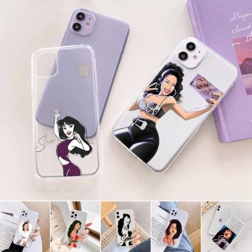 Selena Quintanilla POP Transparent Phone Case for iPhone 11 12 pro mini XS max 6S 6 7 8 plus XR X Soft Clear mobile bag shell