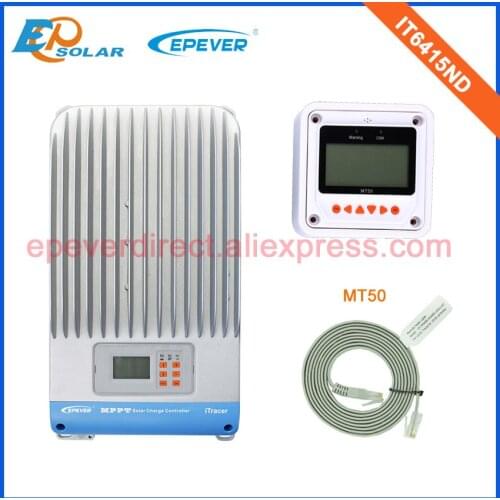 MPPT EPsolar EPEVER brand solar power regulators IT6415ND with white MT50 remote meter 60A 60amp