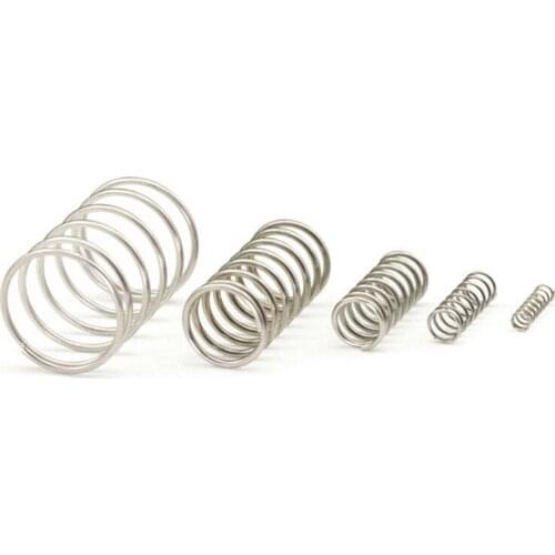 Steel Non-corrosive Tension Spring, 10Pcs, Compression Spring, Wire Dia 0.5mm Outer Dia 6mm Length 5-50mm