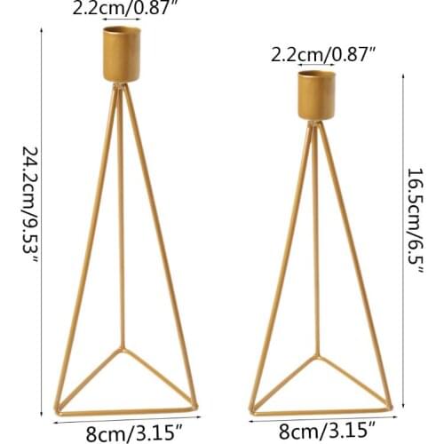 Triangle Geometric Candlestick Tealight Candle Holder Stand Wedding Party Decor