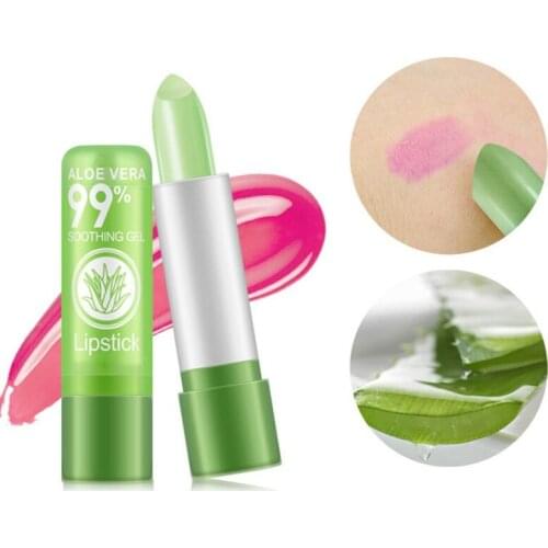 Moisturing Lip Balm Aloe Vera Color Temperature Changing Lip Balm Moisturizing Lighten Lip Lines Brighten Change Lip Scrub