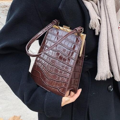 Stone Pattern Vintage PU Leather Crossbody Bag for Women 2021 Shoulder Bag Branded Designer Women Lux Tote Bag Quality Handbags