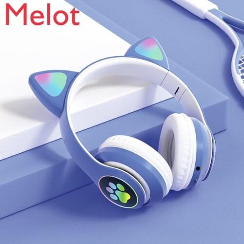 High-End Household Luminous Wireless Bluetooth Headset Subwoofer Cute LED Headset