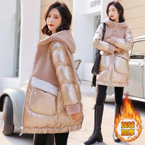 Woman Jacket Parkas Coat Cotton-Padded Clothes Winter Cotton Clothing Womens Loose Plus Size Winter Coat Veste Femme