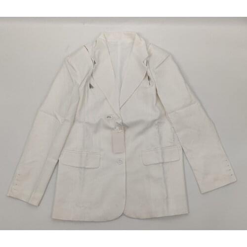 YUERWANG Women Blazer Patchwork White Suit Coat All Match Irregular Loose Casual Ladies Jacket Autumn Female Tops 2021 Fashion