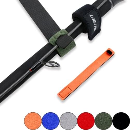Reusable Fishing Rod Tie Holder Strap Suspenders Fastener Hook Loop Cable Cord Ties Belt Fishing Tackle Box Accessories