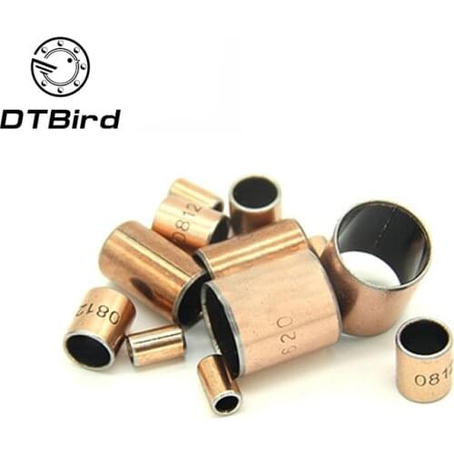 5pcs Inner Diameter 8 10 12mm SF-1 Self-lubricating Bearing Oilless Bushing Sleeve Height 3/4/5/6/8/10/12/14/16mm SF0812 SF1020