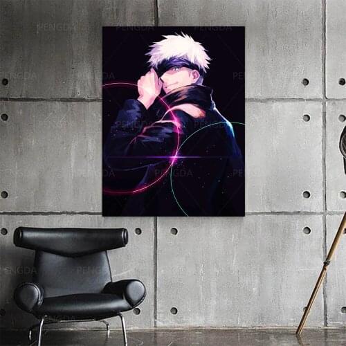 Canvas Pictures Abstract Magic Anime Jujutsu Boy Home Decoration Paintings Poster HD Prints Wall Art Modular Living Room Framed