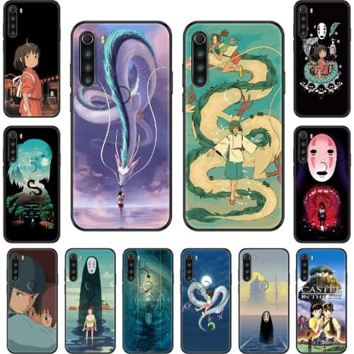 Anime Spirited Away Phone case For Xiaomi Redmi Note S2 4 5 6 7 8 A S X Plus Pro black tpu shell art waterproof 3D hoesjes