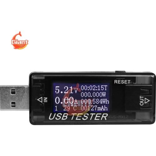 DC4-30V USB Multimeter High Precision Current Voltage Battery Capacity 8-in-1 Tester KWS-MX17