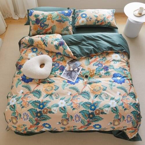 European Palace Digital Printing 100S Egyptian Cotton Bedding Set Duvet Cover Bed Linen Flat Sheet Pillowcases Home Textiles