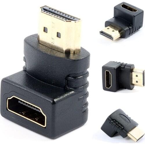 HDTV Male to HDTV Female Adapter Converter extender 90 Degree Angle for 1080P HDMI-Compatible Vertial 90 Degree Connector 1Pcs