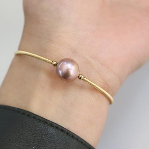 Exquisite Bracelet Fashionable Bangle With 1 Pcs Pearl On It Comfortable To Wear Enhance Temperament for Women Jewelry Gift