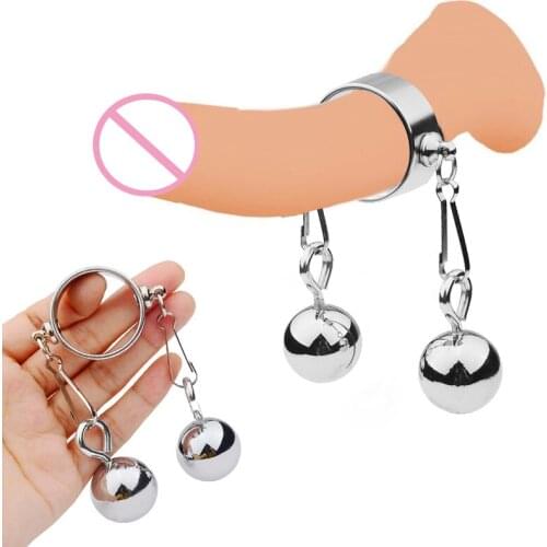 Stainless Steel Cock Ring Bdsm Penis Bondage Sex Toys Male Chastity Device Cock Excercise Heavy Penis Ring Delay Lasting Trainer