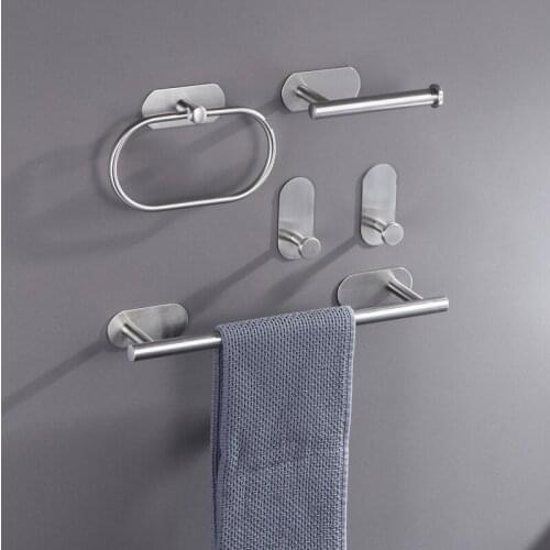 Beautiful classic Bathroom Hardware Set Brushed Gold Robe Hook Towel Bar Toilet Paper Holder Bath Bathroom Accessories