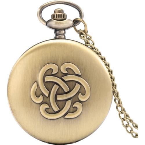 Quartz Pocket Watch Chain Necklace Attractive Pattern Carving Design Pendant Watch Clock Gifts with Accessory