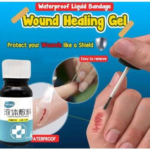 10ml Waterproof First Aid Liquid Bandage for Small Cut Wounds Healing Gel Patch Medical Disinfecting Adhesive Hemostasis Plaster