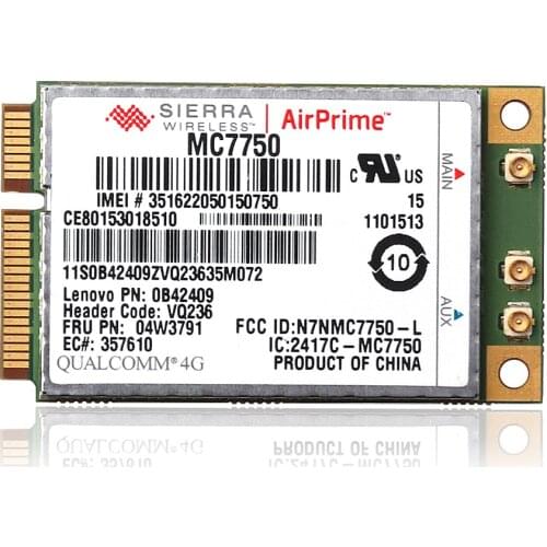 Sierra MC7750 GOBI4000 04W3791 Mini PCI-e 3G 4G HSPA 100MB LTE WLAN Card GPS for IBM T430 T430i T430s T430si X230 X230i X230
