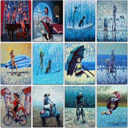 5D DIY Diamond Painting Kit Paint girl princess travel seascape Full Square&Round embroidery mosaic Cross stitch home decor Gift