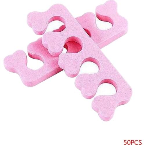 New 2PCS/50PCS Nail Art Polish Toes Separators Hand Foots Sponge UV Beauty Tools Manicure Pedicure Spacers Tool