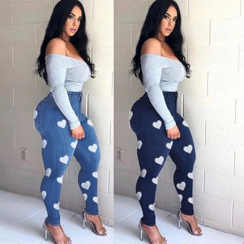 New Style Plus Size Womens High Stretch Jeans Pants